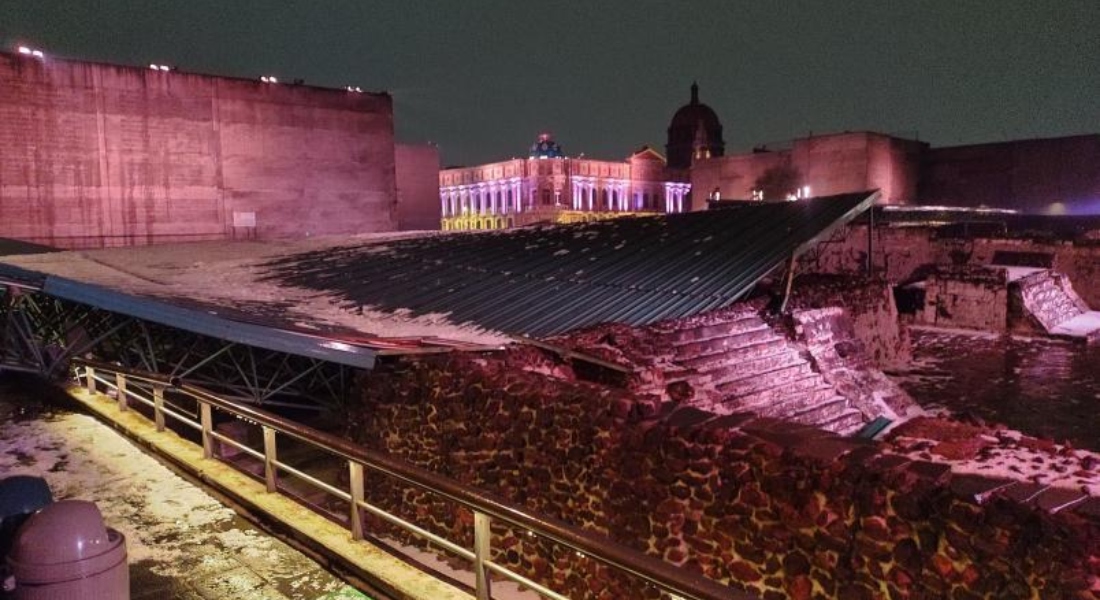 El Templo Mayor sufre daños debido a la fuerte granizada