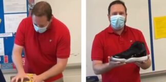 Alumnos le regalan a profesor sus primeros tenis ‘Jordan’
