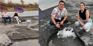Denuncia Manuel Guerra Cavazos calles en mal estado de García