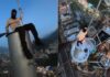 Video viral muestra arriesgada escalada en torre de San Pedro